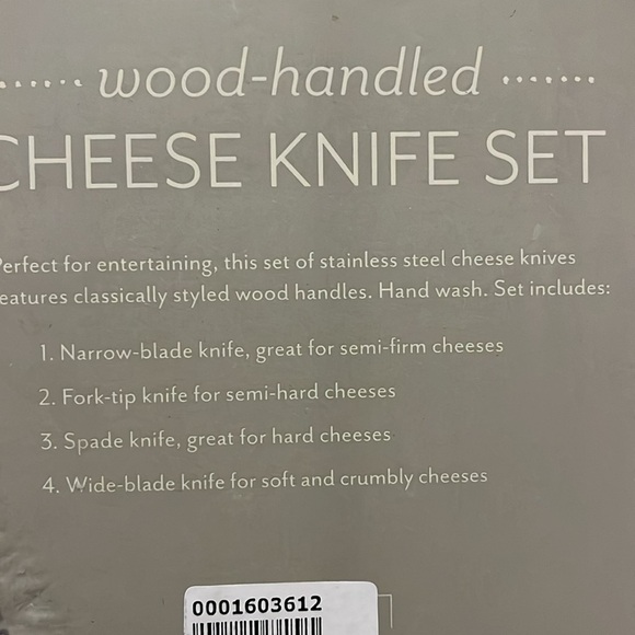 Sur La Table Wood Handled Cheese Knives Servers Set of 4 NIB Hostess Gift - Picture 4 of 7
